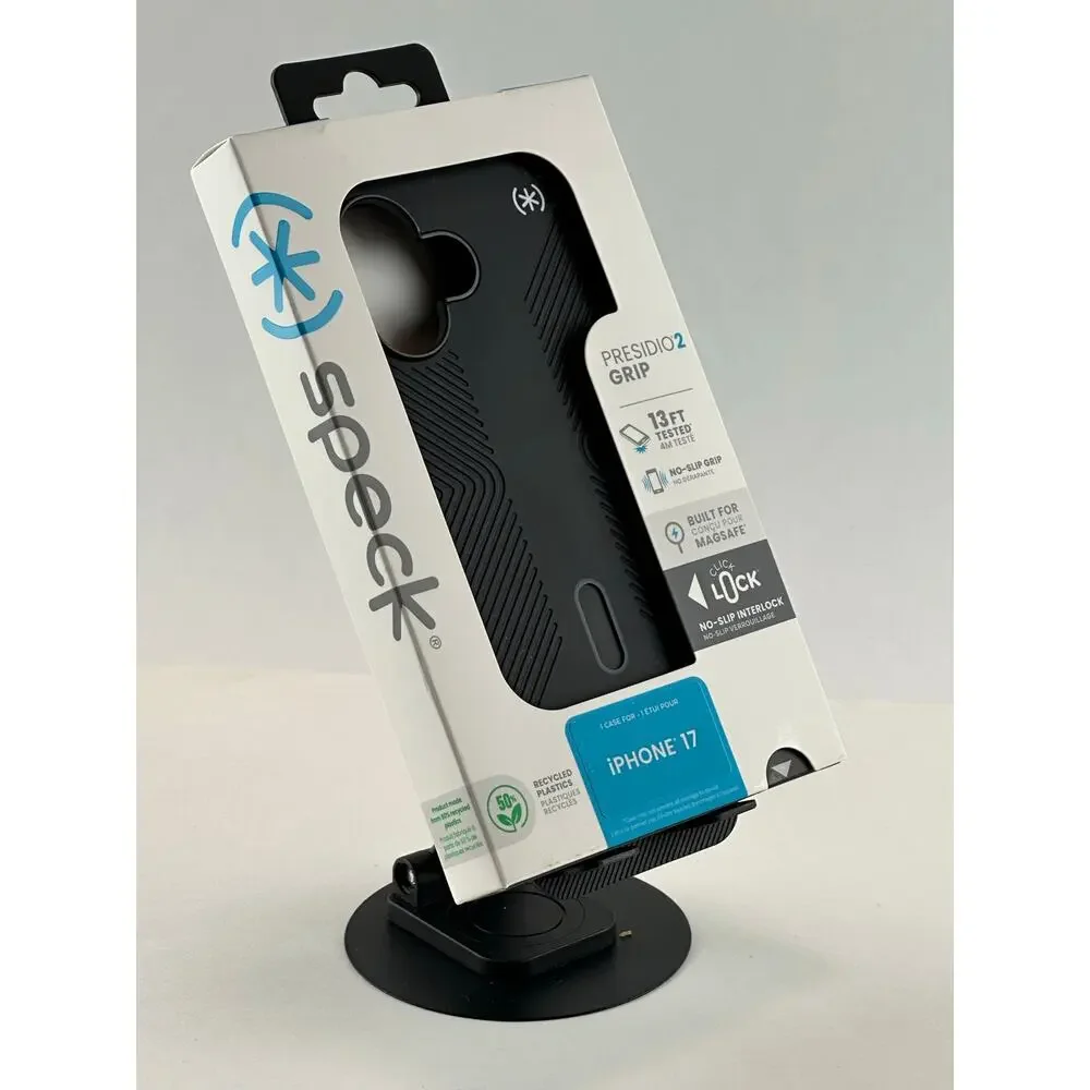 Speck Presidio2 Grip iPhone 17 Black MagSafe Case NWT MSRP: $55